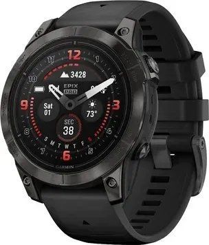 Смарт-годинник Garmin Epix Pro Gen 2 Sapphire 47mm Carbon G. DLC Tit. with Black Band (010-02803-10/11/54) Артикул: D2266 фото