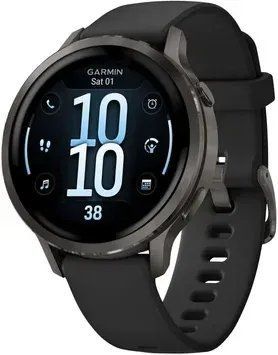 Смарт-годинник Garmin Venu 4 41 mm Slate with Black Silicone Band (010-03013-02/42) Артикул: D2273 фото