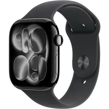 Смарт-годинник Apple Watch Series 11 GPS + Cellular 46mm Jet Black Alu. Case w. Black S. Band - M/L (MFC44) Артикул: D2501 фото